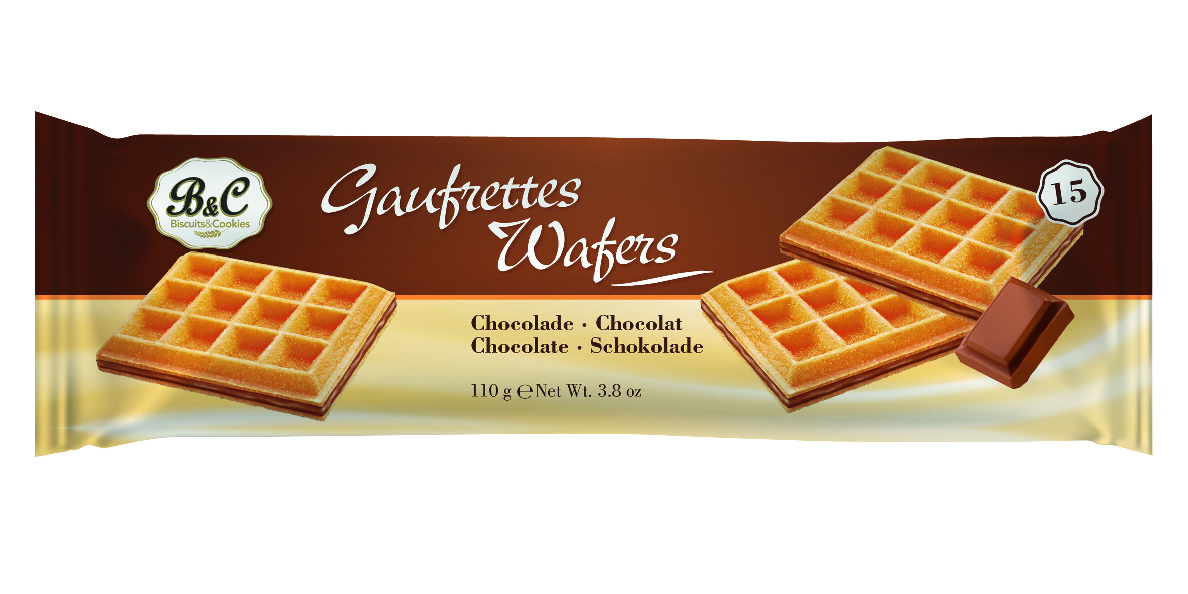 GAUFRETTES FOURREES CHOCO 110G